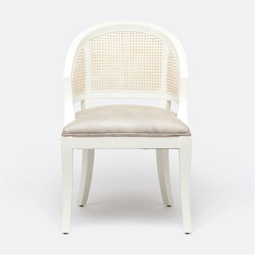 Made Goods Sylvie Curved Cane Back Dining Chair in Garonne Marine