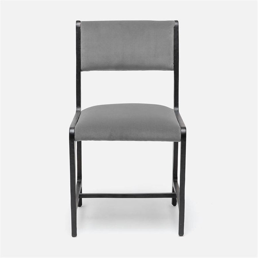 Made Goods Vallois Contemporary Side Chair, Garonne Marine Leather