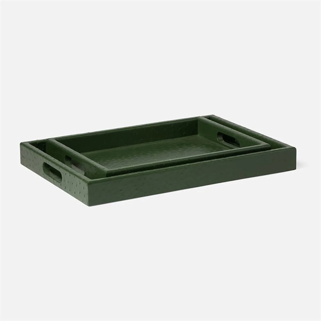 Made Goods Aisling Faux Ostrich Trays, 2-Piece Set