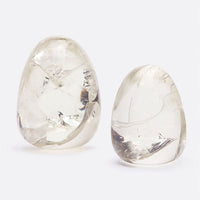 Made Goods Ameer Crackled Acrylic Egg, Set of 2