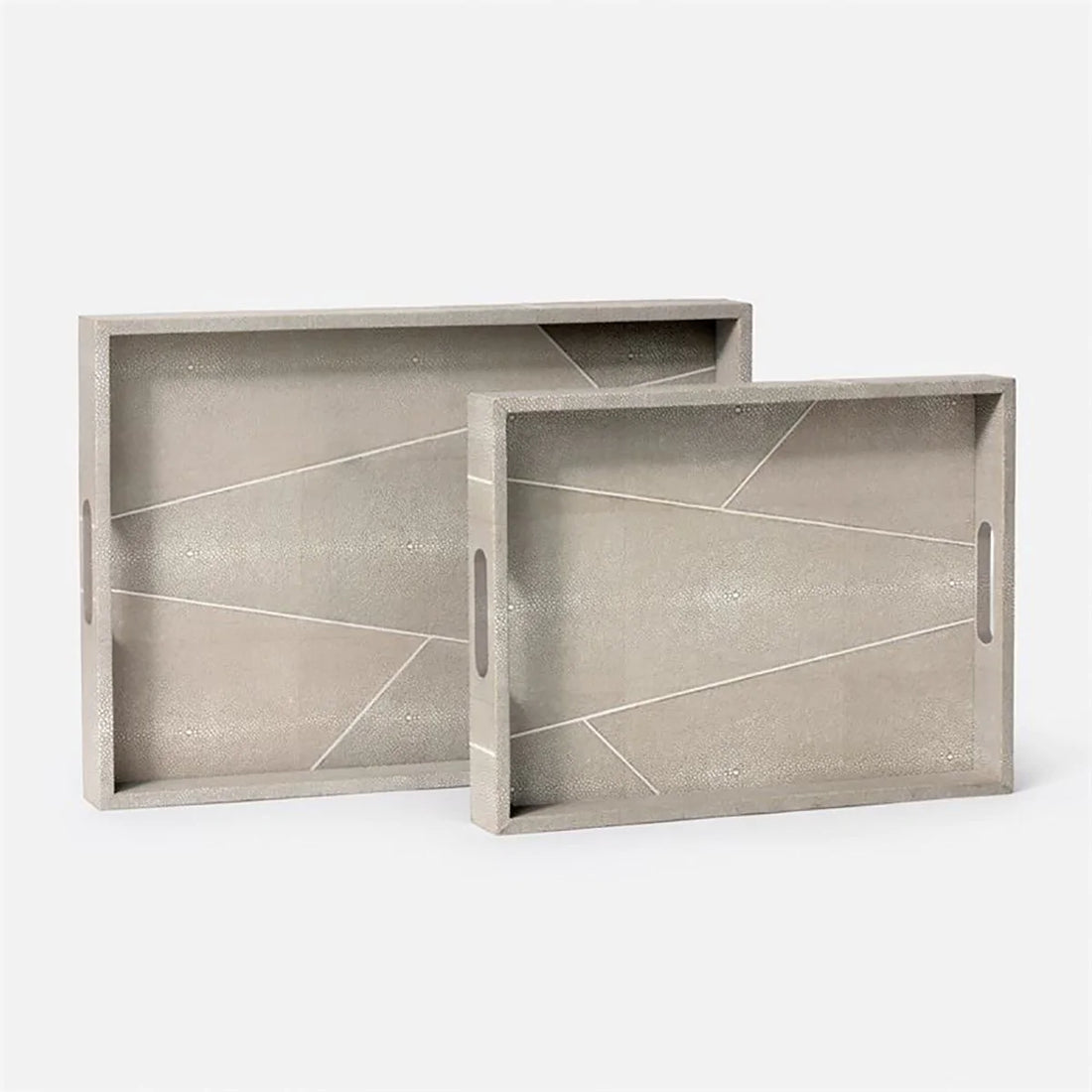 Made Goods Breck Realistic Faux Shagreen Trays, 2-Piece Set