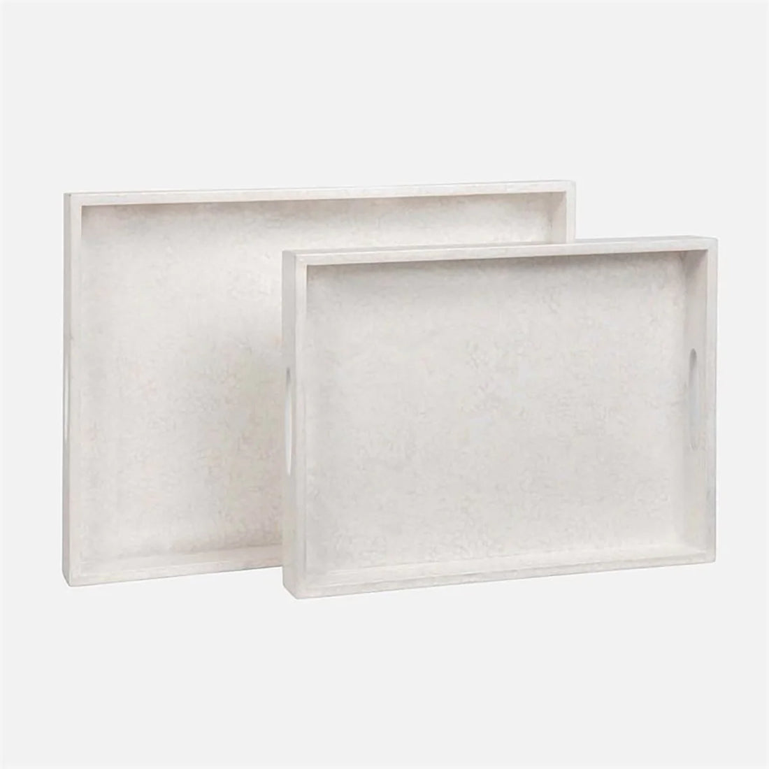 Made Goods Della Lacquered Eggshell Tray, 2-Piece Set