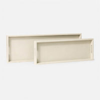 Made Goods Emery Vintage Faux Shagreen Console Tray, 2-Piece Set