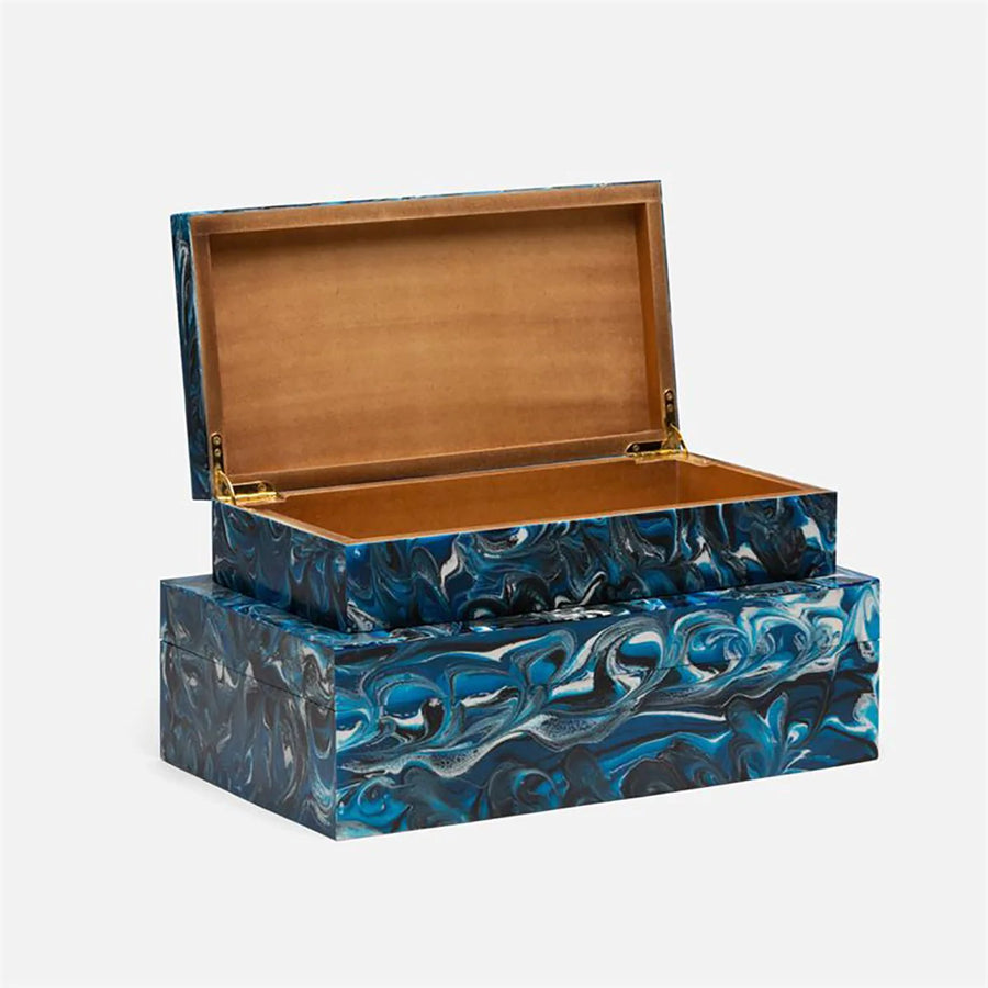 Made Goods Maverick Swirled Resin Box, 2-Piece Set