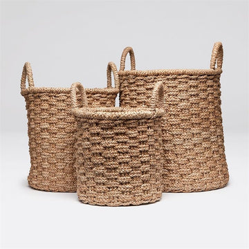 Made Goods Santana Round Soft-Woven Nesting Basket, 3-Piece Set