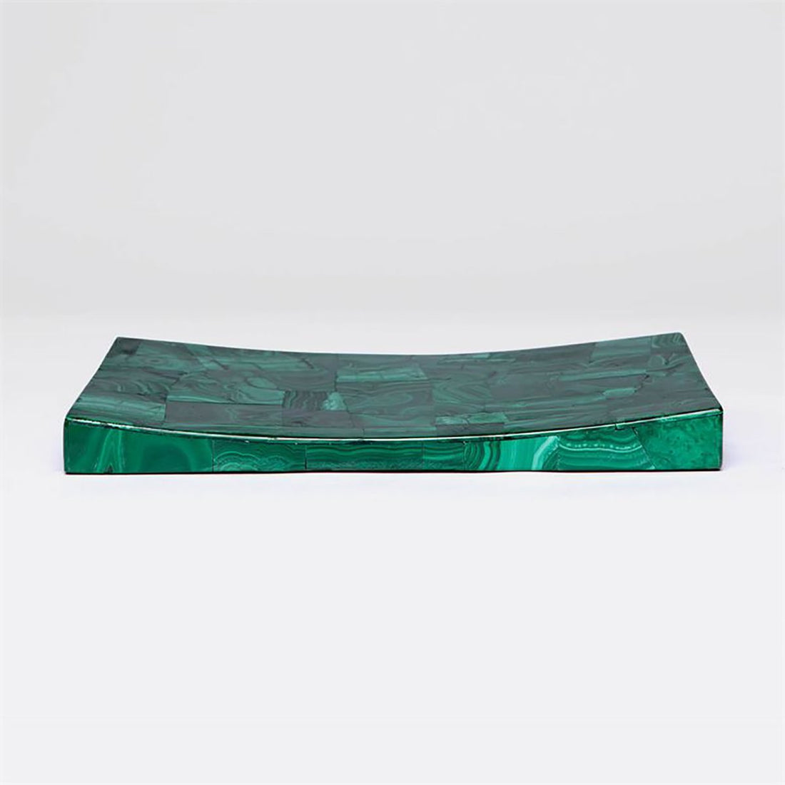 Made Goods Weston Semi-Precious Stone Tray in Malachite